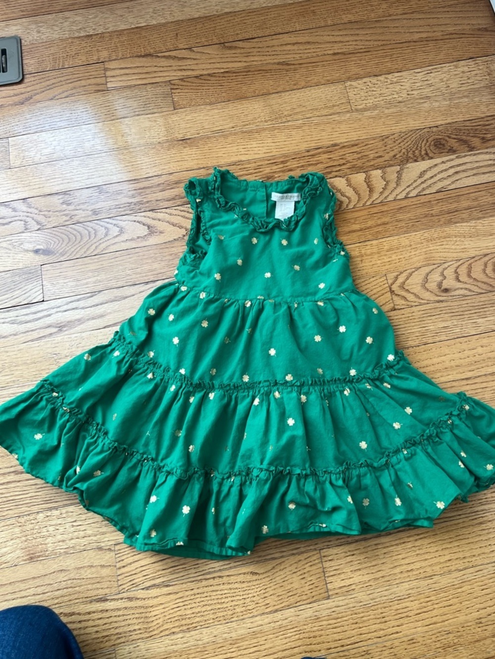 Christian Siriano Girls Green Dress Shamrocks St. Patrick’s Day Size 4T